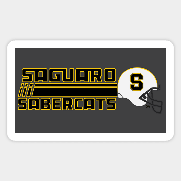 Saguaro Sabercats (Rush Secondary - Gold Lined) Sticker by dhartist